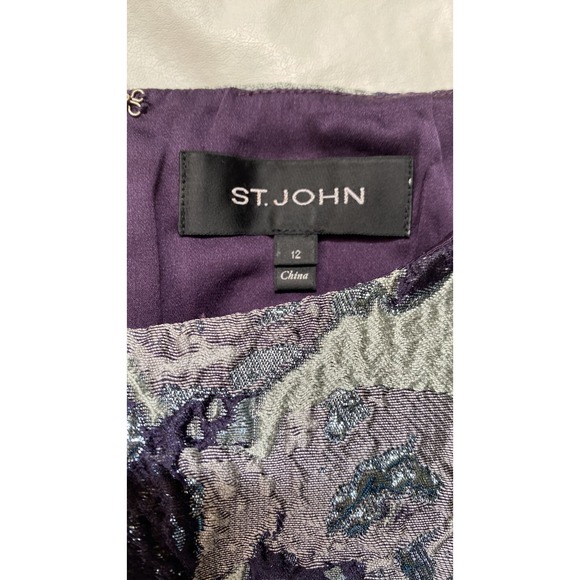 ST JOHN metallic silk blend dress - Picture 5 of 7